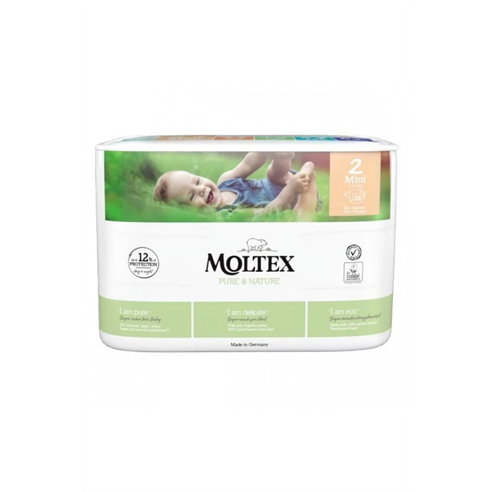 Moltex Windeln, 3–6 kg, Packung mit 38 Stück Moltex Windeln, 3–6 kg, Packung mit 38 Stück