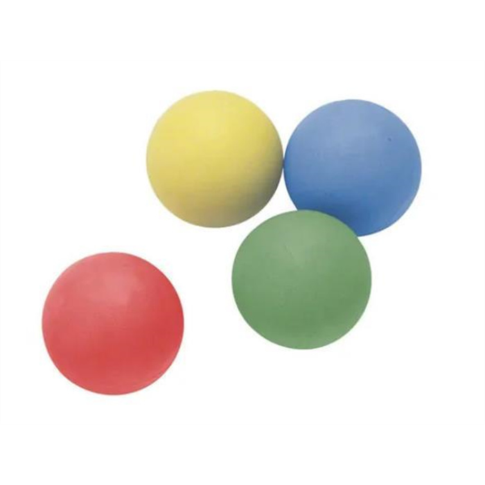 Moosgummiball, 4er Set: ø 62 mm, blau, grün, rot, gelb Moosgummiball, 4er Set: ø 62 mm, blau, grün, rot, gelb