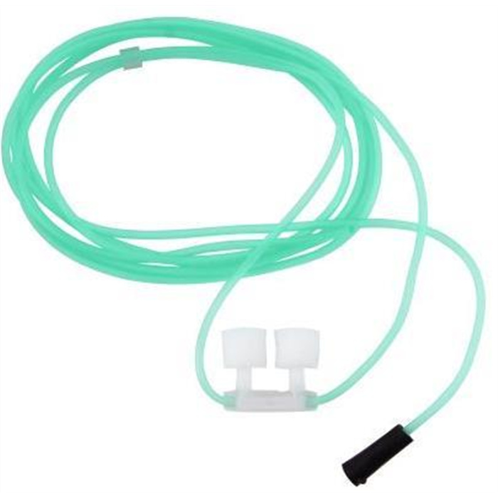 Nasal oxygen cannula with 2 m connection tube, with sealing pad and funnel adapter, sterile Nasal oxygen cannula with 2 m connection tube, with sealing pad and funnel adapter, sterile