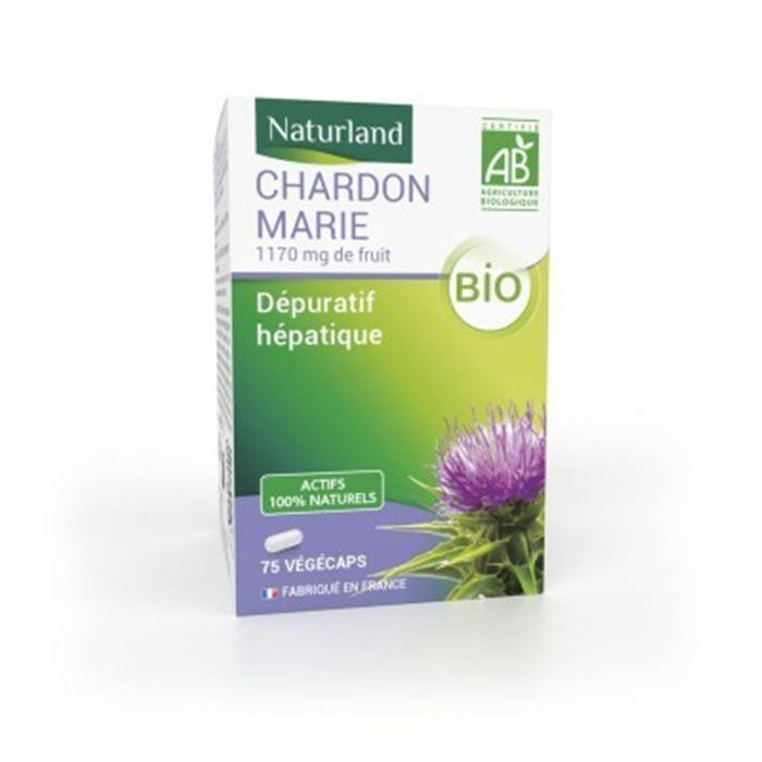 Naturland Vegecaps Chardon-Marie, 75 capsules Naturland Vegecaps Chardon-Marie, 75 capsules