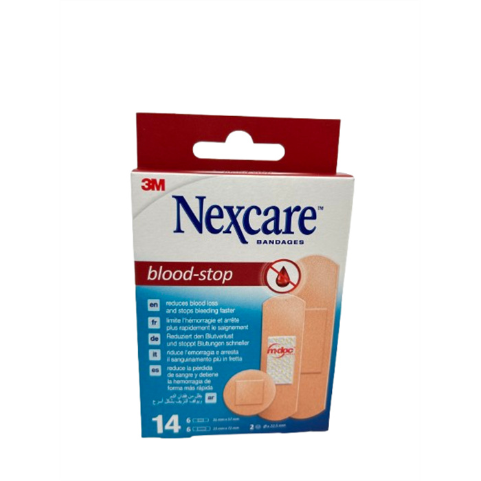 Nexcare Blood Stop Blutstillende Pflaster, assortiert, 14 Stück Nexcare Blood Stop Blutstillende Pflaster, assortiert, 14 Stück