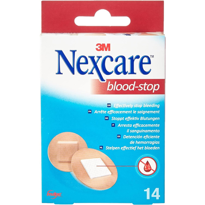 Nexcare Blood-Stop strips, d.22 mm,Pansements ronds hémostatiques, 14 pièces Nexcare Blood-Stop strips, d.22 mm,Pansements ronds hémostatiques, 14 pièces