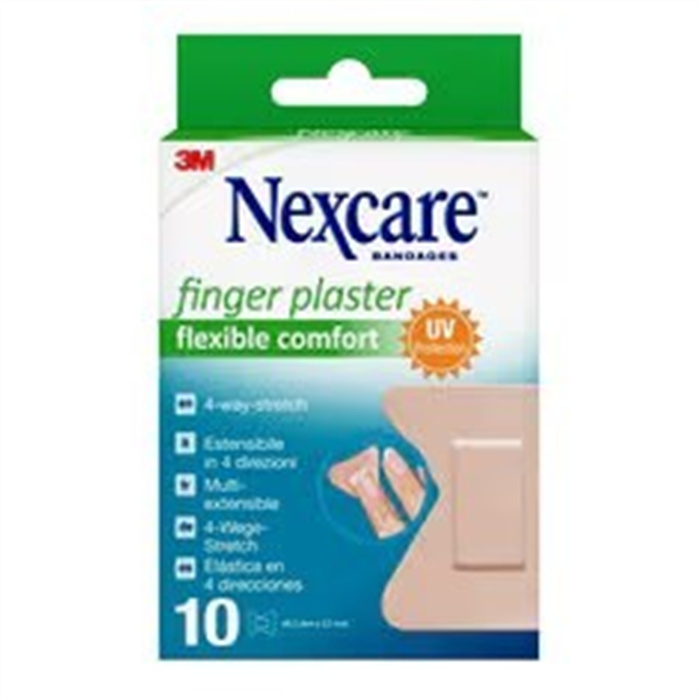 Nexcare Finger Flexible Comfort, pansement pour doigts, 44.5 mm x 51 mm, 10 pcs /Boîte Nexcare Finger Flexible Comfort, pansement pour doigts, 44.5 mm x 51 mm, 10 pcs /Boîte