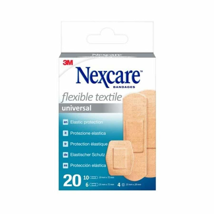Nexcare Flexible Textile Universal Pflaster, assortiert, 20 Stück Nexcare Flexible Textile Universal Pflaster, assortiert, 20 Stück
