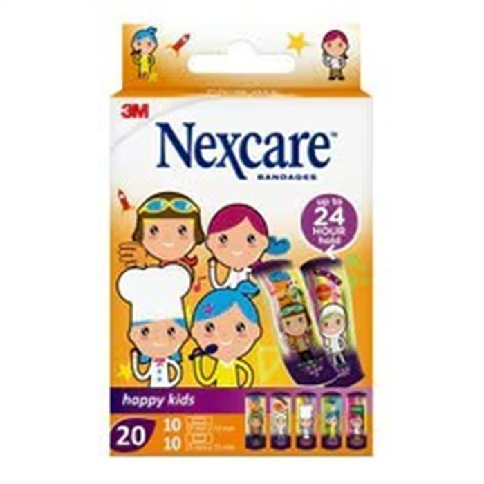 Nexcare Happy Kids Professions, Assortiment, 20/paquet Nexcare Happy Kids Professions, Assortiment, 20/paquet