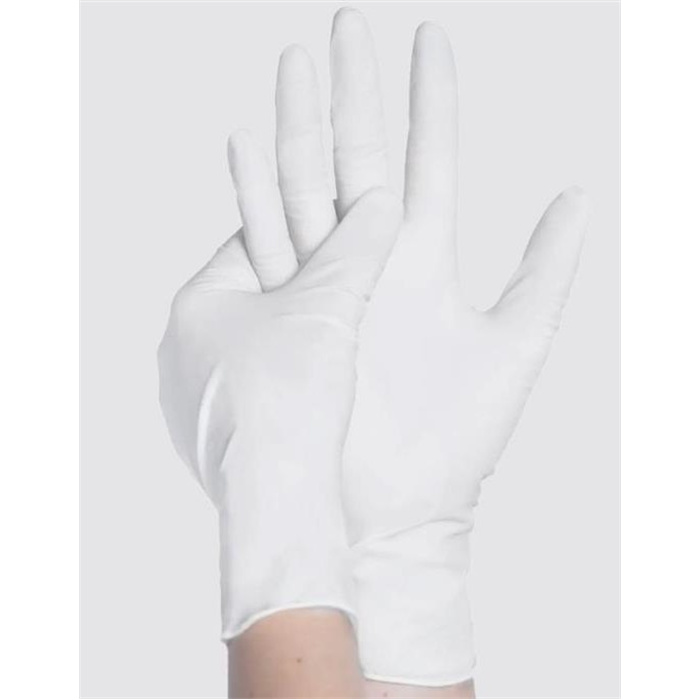 Nitrile gloves, white, size S, powder-free, Eco-Plus, 100 pcs. Nitrile gloves, white, size S, powder-free, Eco-Plus, 100 pcs.