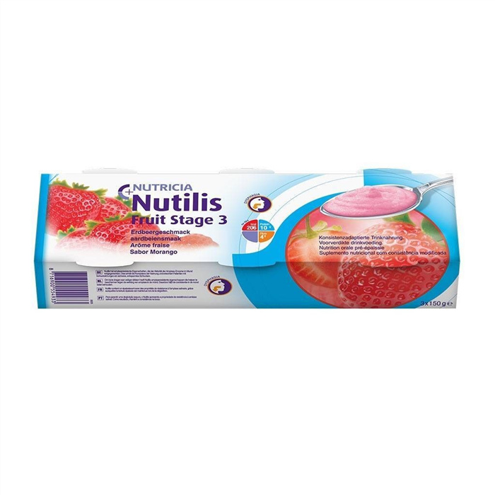 Nutilis Fruit Stage 4, Fraise, 3 x 150 g Nutilis Fruit Stage 4, Fraise, 3 x 150 g