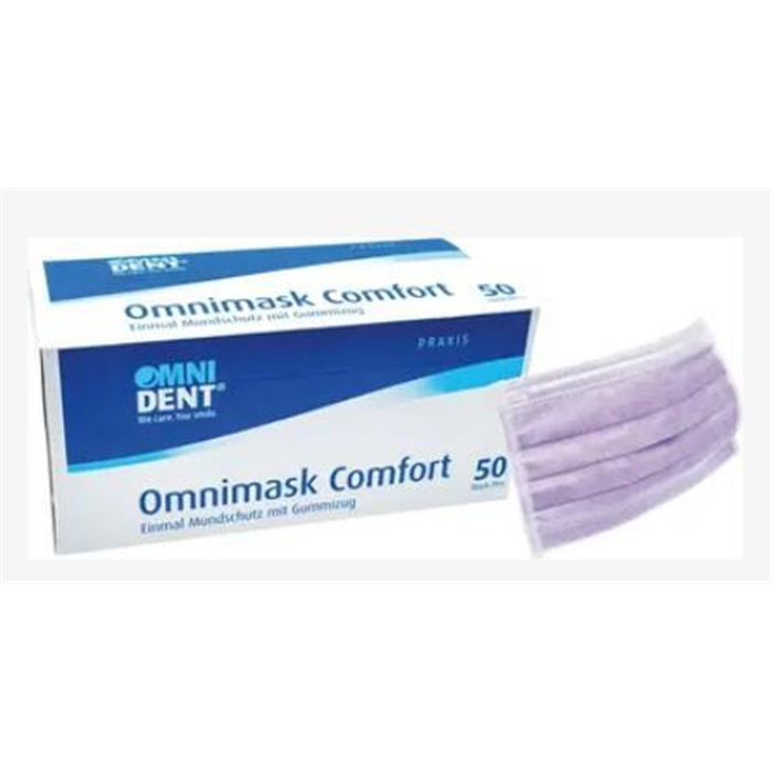 Omnimask Comfort - Pack de 50 avec bande élastique, violet Omnimask Comfort - Pack de 50 avec bande élastique, violet