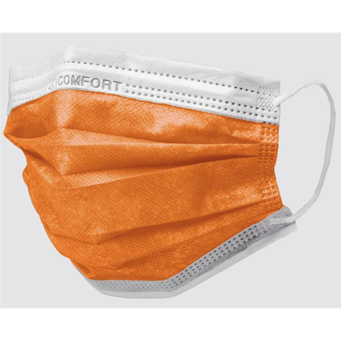 OP Maske, orange, Typ IIR, Med-Comfort, 3-lagig, 50 St. OP Maske, orange, Typ IIR, Med-Comfort, 3-lagig, 50 St.