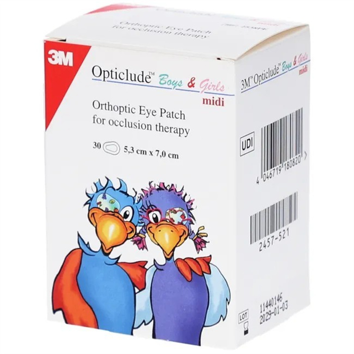 Opticlude eye compress
boys&girls midi, 53mm x 70mm box of 30 pieces Opticlude eye compress
boys&girls midi, 53mm x 70mm box of 30 pieces