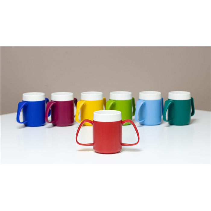 ORNAMIN 2-Henkel-Becher mit Trink-Trick Modell 815, blau ORNAMIN 2-Henkel-Becher mit Trink-Trick Modell 815, blau