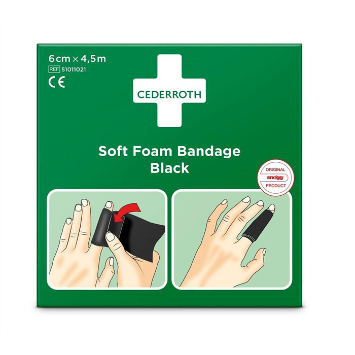 Pansement autoadhésif noir 6 cm x 4,5 m Pansement autoadhésif noir 6 cm x 4,5 m