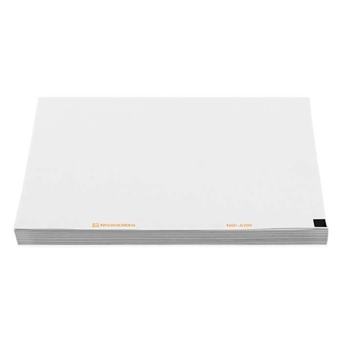 Papier thermique, format livret, 110 mm x 20 m, sans quadrillage, avec marquage latéral, pour ECG 6 canaux, compatible Cardiofax ECG-1250 & ECG-2250 / 10 unités Papier thermique, format livret, 110 mm x 20 m, sans quadrillage, avec marquage latéral, pour ECG 6 canaux, compatible Cardiofax ECG-1250 & ECG-2250 / 10 unités