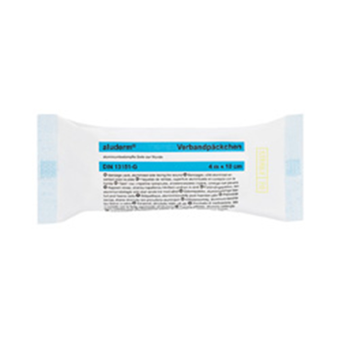 Paquet de pansements Aluderm, grand 10 x 12
Bande élastique environ 4 m x 10 cm Paquet de pansements Aluderm, grand 10 x 12
Bande élastique environ 4 m x 10 cm