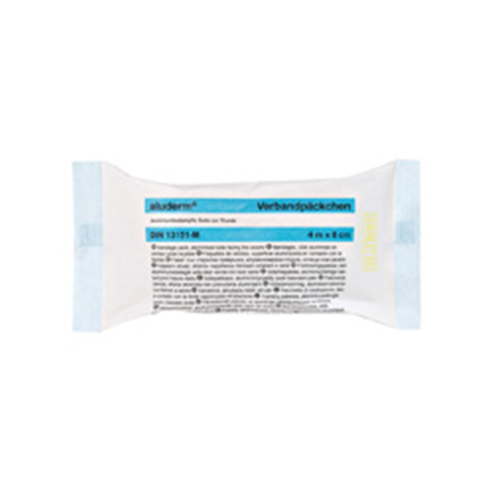 Paquet de pansements Aluderm moyen, 8 x 10 cm, compresse
DIN 13151, bande 4 m x 8 cm Paquet de pansements Aluderm moyen, 8 x 10 cm, compresse
DIN 13151, bande 4 m x 8 cm
