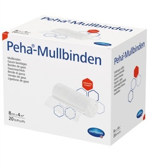 Peha gauze bandages, 8 cm x 4 m, 20 pieces Peha gauze bandages, 8 cm x 4 m, 20 pieces