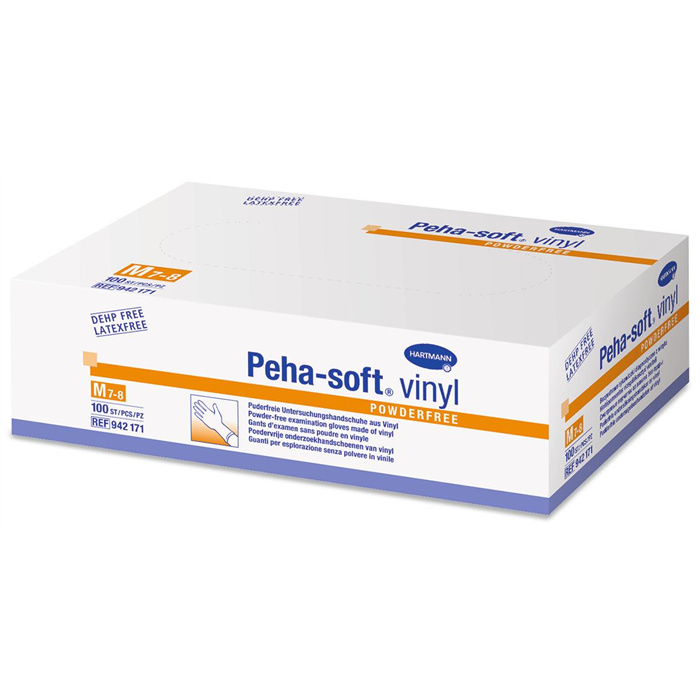 PEHA-SOFT VINYLE Sans Poudre Gants, Taille XS, Paquet de 100. PEHA-SOFT VINYLE Sans Poudre Gants, Taille XS, Paquet de 100.