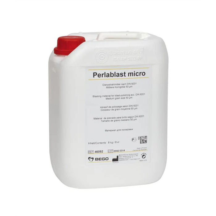 Perlablast micro 50 µm, matériau de sablage pour polissage par projection, 8 kg Perlablast micro 50 µm, matériau de sablage pour polissage par projection, 8 kg
