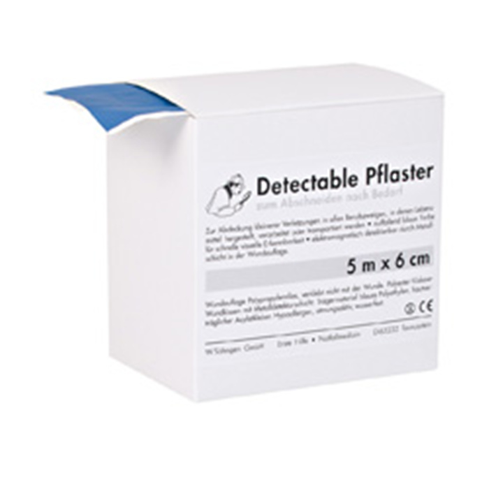 PFLASTERVERBAND DETECTABLE, 5 M X 6 CM
ZUM ABSCHNEIDEN NACH BEDARF PFLASTERVERBAND DETECTABLE, 5 M X 6 CM
ZUM ABSCHNEIDEN NACH BEDARF