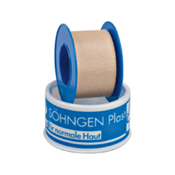 Plast adhesive tape skin-colored, on spool with protection ring, 2.5 cm x 5 m Plast adhesive tape skin-colored, on spool with protection ring, 2.5 cm x 5 m