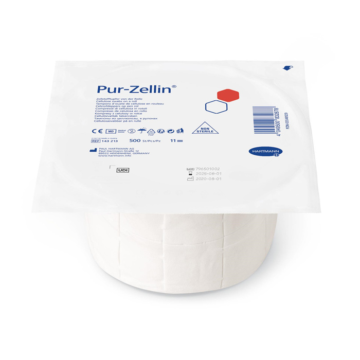 PUR-ZELLIN Cotton Swabs, Sterile
1 Roll of 500 Pieces, 4 x 5 cm, 143233 PUR-ZELLIN Cotton Swabs, Sterile
1 Roll of 500 Pieces, 4 x 5 cm, 143233