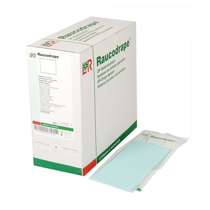 Raucodrape surgical drape, 45 x 75 cm, 120 pieces, 2-ply, sterile Raucodrape surgical drape, 45 x 75 cm, 120 pieces, 2-ply, sterile