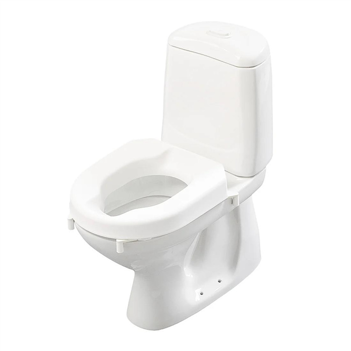 Rehausseur de toilette Hi-Loo avec pinces, sans couvercle, 10 cm Rehausseur de toilette Hi-Loo avec pinces, sans couvercle, 10 cm