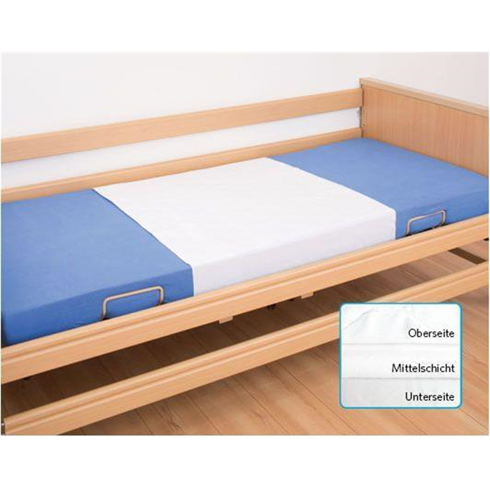 Reusable bed pad with tuck-in flaps, 85 x 90 cm Reusable bed pad with tuck-in flaps, 85 x 90 cm