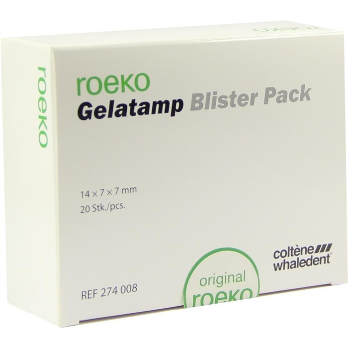 Roeko Gelatamp – Blisterpackung, 20 Stück, 14 × 7 × 7 mm Roeko Gelatamp – Blisterpackung, 20 Stück, 14 × 7 × 7 mm