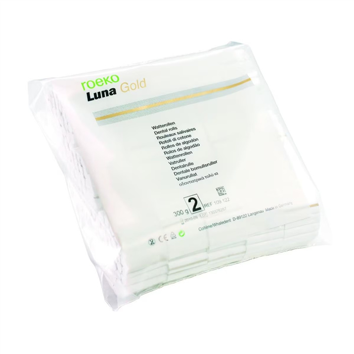 ROEKO Luna cotton wool rolls – bag of 500 pieces, size 2 ROEKO Luna cotton wool rolls – bag of 500 pieces, size 2