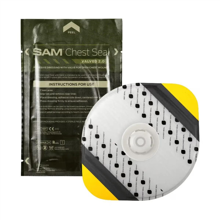 SAM Chest Seal Valved 2.0 – Avec Valve SAM Chest Seal Valved 2.0 – Avec Valve