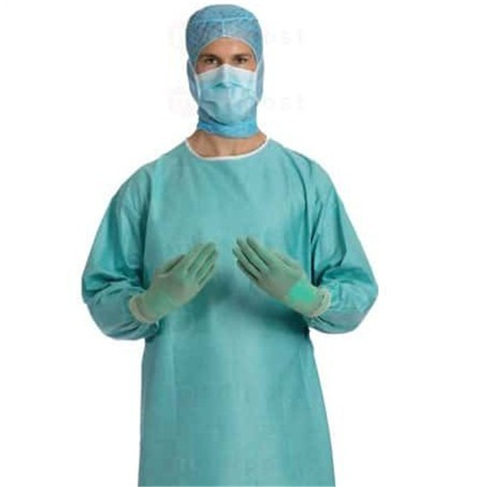 SCAC protective gown waterproof blue L, with cuffs, pack of 10 pieces SCAC protective gown waterproof blue L, with cuffs, pack of 10 pieces