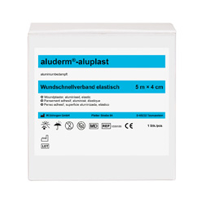 SOEH ALUDERM-ALUPLAST PFLASTER ELAST. 5 M X 4 CM SOEH ALUDERM-ALUPLAST PFLASTER ELAST. 5 M X 4 CM
