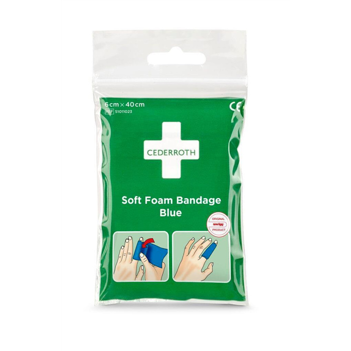 Soft Foam Bandage Blue,
60 x 400 mm Soft Foam Bandage Blue,
60 x 400 mm