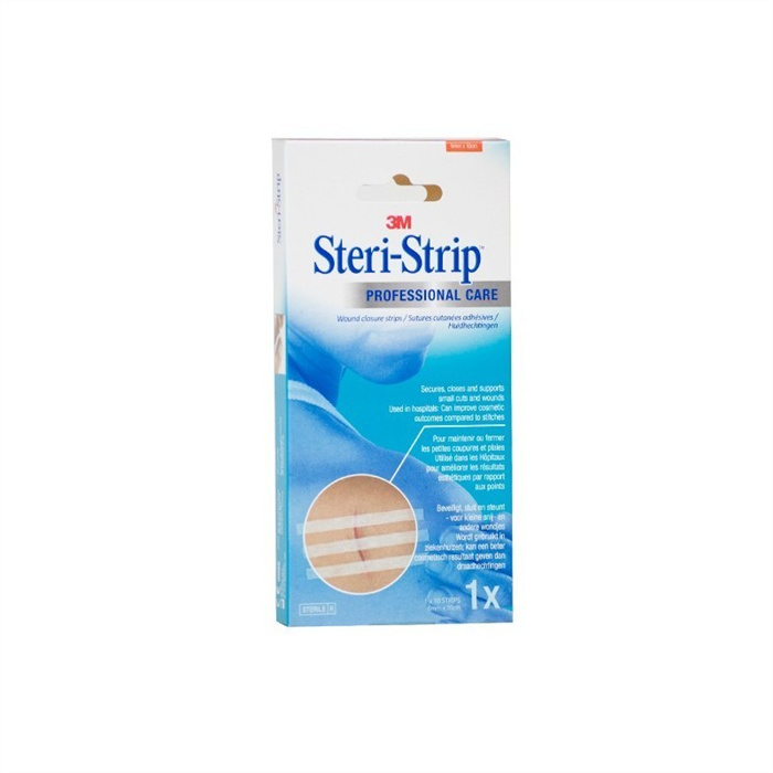 Steri-Strip 6 mm x 38 mm,
1 sachet de 6 bandes Steri-Strip 6 mm x 38 mm,
1 sachet de 6 bandes