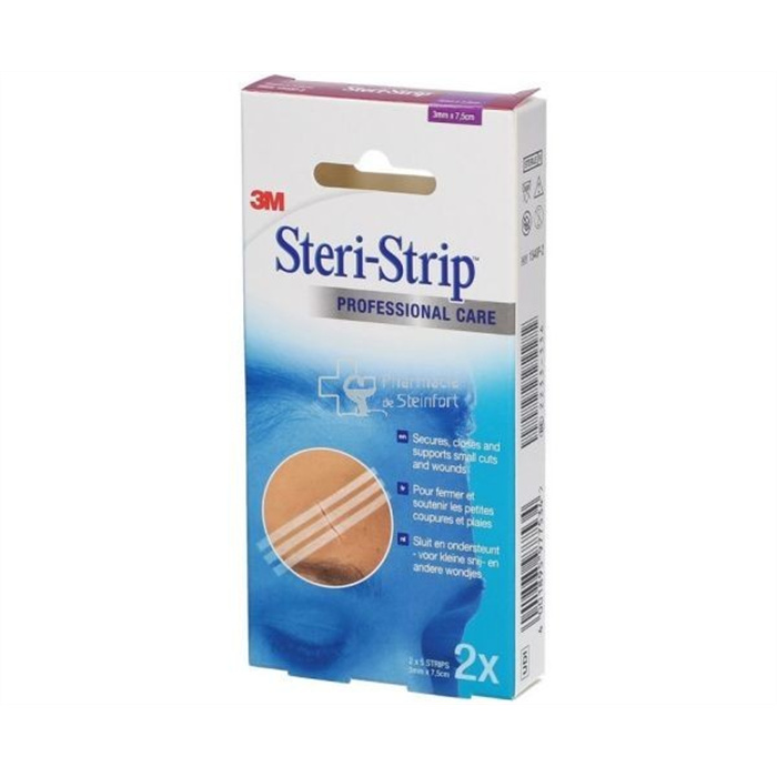 Steri-Strip 6 mm x 75 mm, 2 pouches of 3 strips Steri-Strip 6 mm x 75 mm, 2 pouches of 3 strips