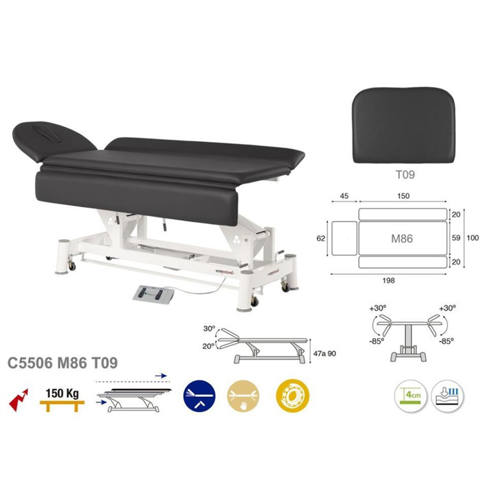 Table électrique bielle blanche technique Table électrique bielle blanche technique