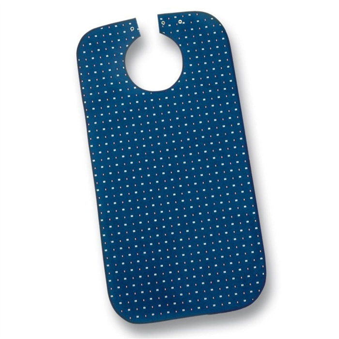 Tablier de repas en polyester avec boutons-pression, motif bleu, 
90 x 46 cm Tablier de repas en polyester avec boutons-pression, motif bleu, 
90 x 46 cm