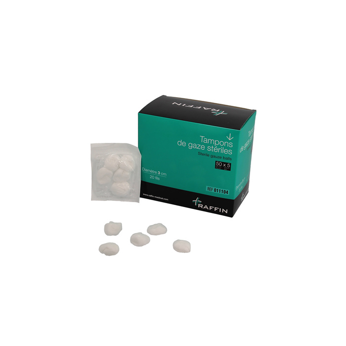 Tampon de gaze 20x20cm déplié- 3cm 20 fils stérile, 50x5 tampons Tampon de gaze 20x20cm déplié- 3cm 20 fils stérile, 50x5 tampons