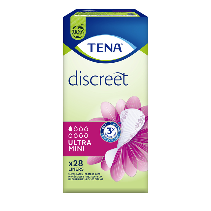 TENA Discreet Ultra Mini,
28 pièces TENA Discreet Ultra Mini,
28 pièces