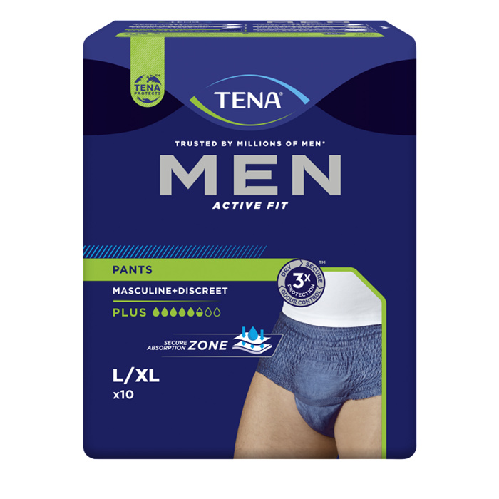 TENA Men Active Fit Pants Plus, Taille L,
10 pièces TENA Men Active Fit Pants Plus, Taille L,
10 pièces
