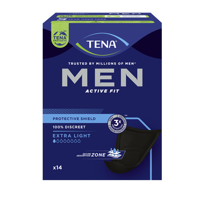 TENA Men Protective Shield Extra Light,
14 Stück TENA Men Protective Shield Extra Light,
14 Stück