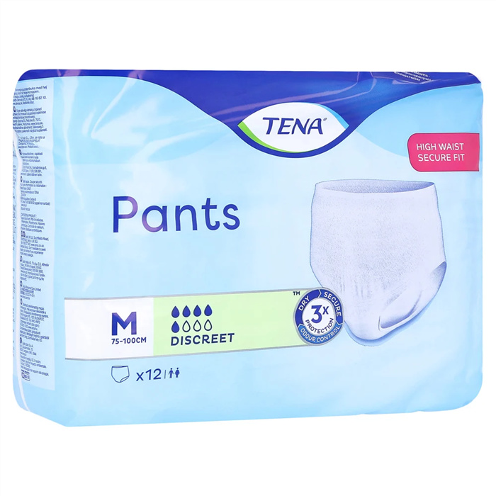 TENA Pants Discreet, Taille M 75-100 cm,
12 pièces TENA Pants Discreet, Taille M 75-100 cm,
12 pièces