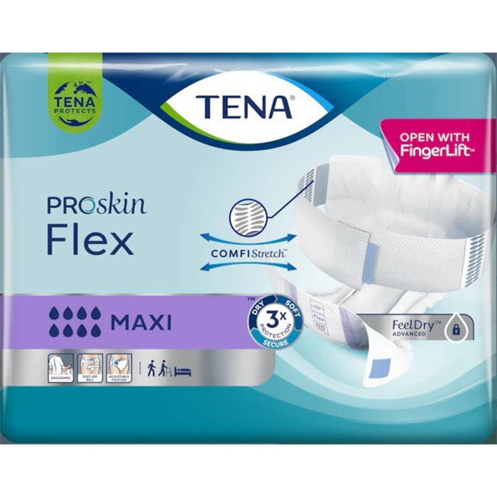 TENA ProSkin Flex Maxi Extra Large, 
21 pièces, 105-153  cm TENA ProSkin Flex Maxi Extra Large, 
21 pièces, 105-153  cm