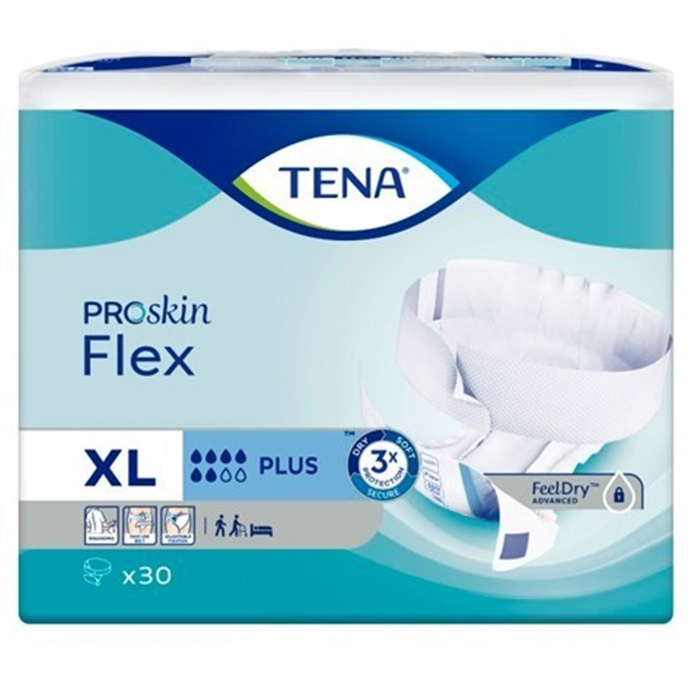 TENA ProSkin Flex Plus Extra Large, 30 Stück, 105-153 cm TENA ProSkin Flex Plus Extra Large, 30 Stück, 105-153 cm