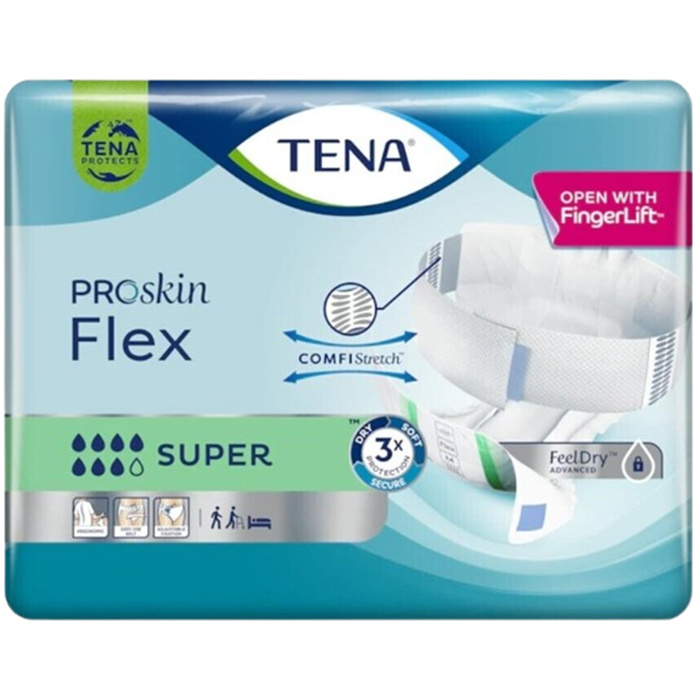 TENA ProSkin Flex Super Extra Large, 30 Stück, 105-153 cm TENA ProSkin Flex Super Extra Large, 30 Stück, 105-153 cm