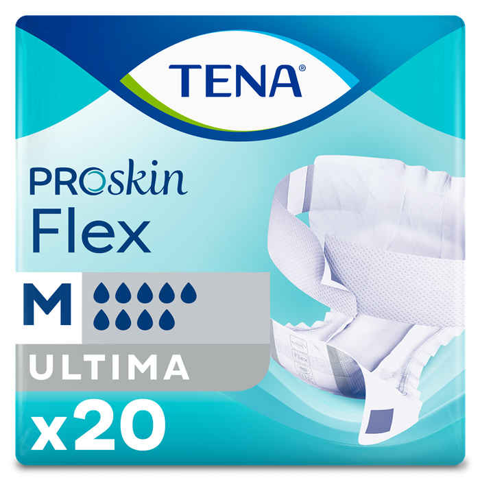 TENA Proskin Flex Ultima, Size M 71-102 cm,
20 pieces TENA Proskin Flex Ultima, Size M 71-102 cm,
20 pieces