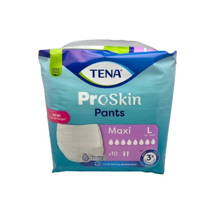 TENA ProSkin Pants Maxi, Size L,
10 pieces TENA ProSkin Pants Maxi, Size L,
10 pieces