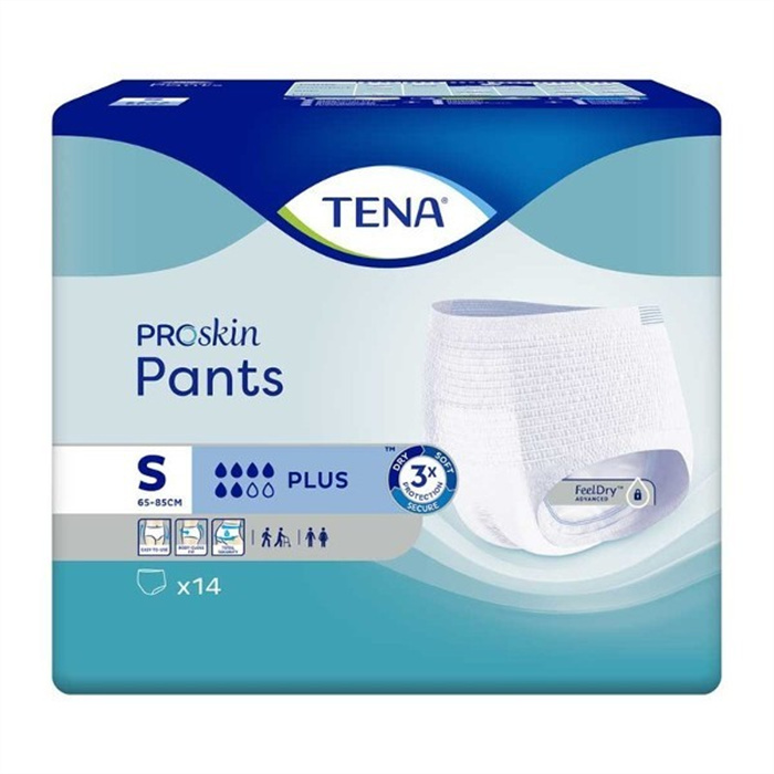 TENA Proskin Pants Plus, Taille S,
14 pièces TENA Proskin Pants Plus, Taille S,
14 pièces