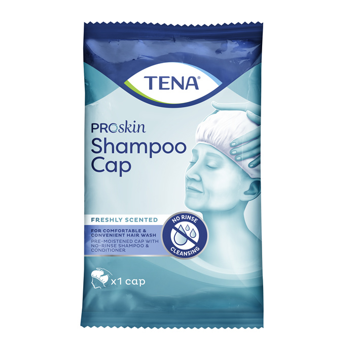 TENA ProSkin Shampoo Cap,
1 piece TENA ProSkin Shampoo Cap,
1 piece